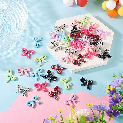 40Pcs 8 Colors Spray Painted Opaque Acrylic Beads MACR-TA0002-66-1