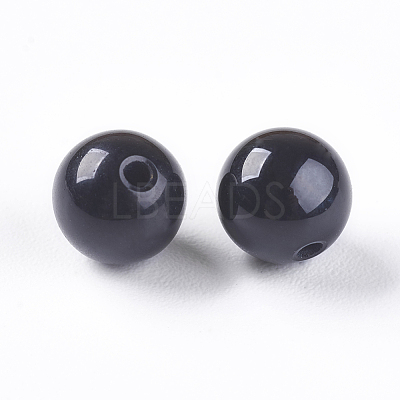 Natural Black Onyx Beads G-K275-13-6mm-1