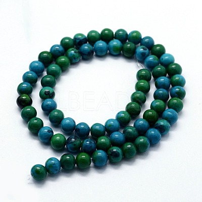 Synthetic Chrysocolla Beads Strands G-I199-34-10mm-1
