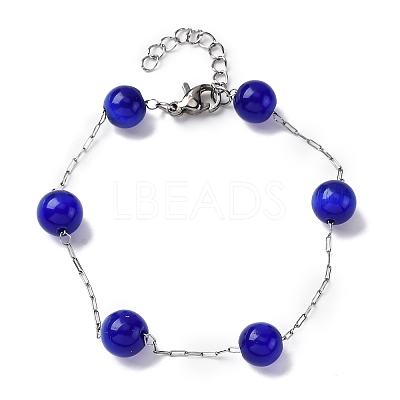 304 Stainless Steel Cable Chain Bracelets BJEW-C094-01P-02-1