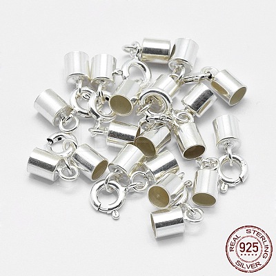 925 Sterling Silver Spring Ring Clasps STER-G019-08S-1