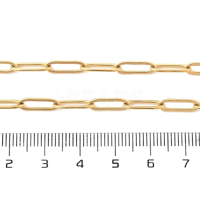 Ion Plating(IP) 304 Stainless Steel Paperclip Chain Necklace X-NJEW-D045-14G-1