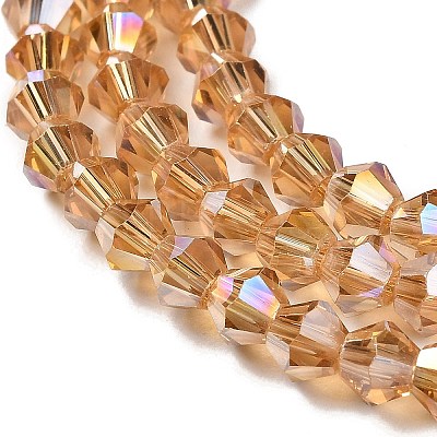Transparent Electroplate Glass Beads Strands EGLA-A039-T2mm-B18-1