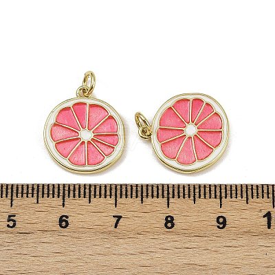 Brass Enamel Pendants KK-H072-14G-1