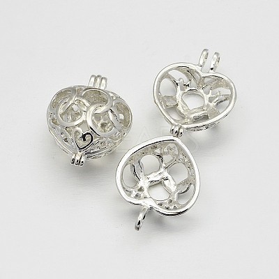 Brass Locket Pendants X-KK-N0072-10S-1