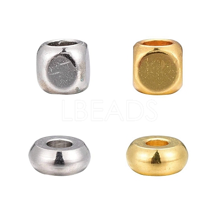 400Pcs 4 Style Brass Spacer Beads KK-ZZ0001-16-1