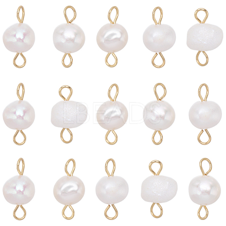 SUNNYCLUE 30Pcs Natural Cultured Freshwater Pearl Connector Charms FIND-SC0005-40-1