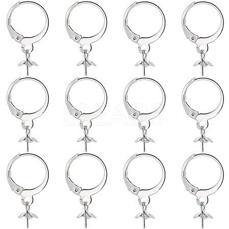 40Pcs 304 Stainless Steel Leverback Earring Findings STAS-SC0006-49-1
