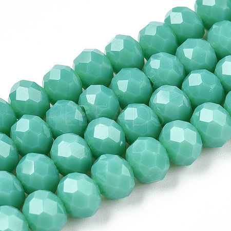 Opaque Solid Color Glass Beads Strands EGLA-A034-P1mm-D31-1