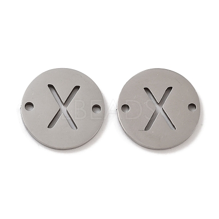 Non-Tarnish 201 Stainless Steel Hollow Flat Round Links FIND-R149-03X-P-1