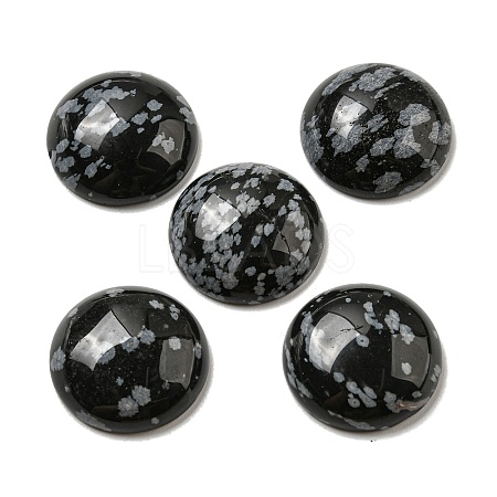 Natural Snowflake Obsidian Cabochons G-C115-02A-14-1