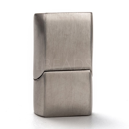 Tarnish Resistant 304 Stainless Steel Magnetic Clasps with Glue-in Ends STAS-I171-11P-1
