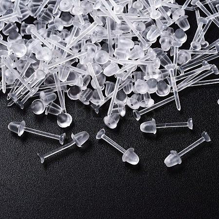 1000Pcs 2 Style Eco-Friendly Plastic Stud Earring Findings KY-YW0001-11-1
