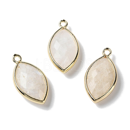 Natural White Moonstone Pendants G-B009-01G-S-1