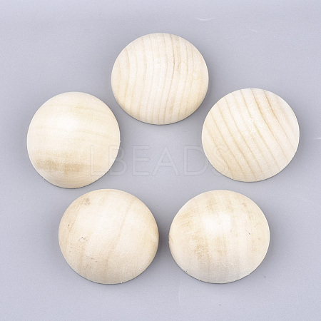Unfinished Natural Wood Cabochons X-WOOD-S052-01E-1