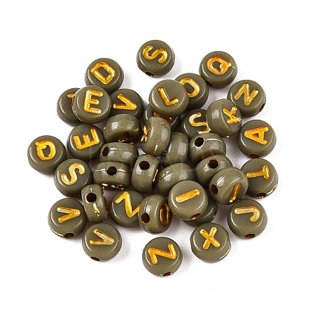 Plating Acrylic Beads PACR-T017-02C-1