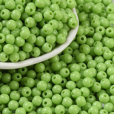 Opaque Acrylic Beads SACR-A007-01C-24-1