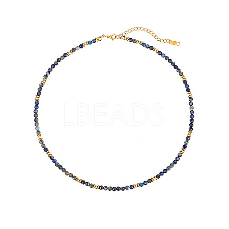 Natural Lapis Lazuli Beaded Necklaces for Women KA0381-1