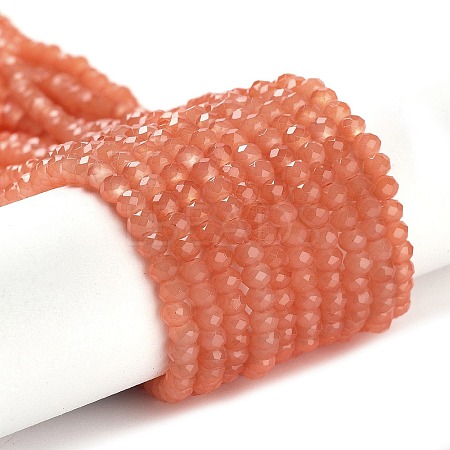 Baking Paint Imitation Jade Glass Bead Strands DGLA-A034-J6MM-A34-1