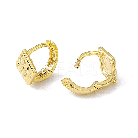 Brass Rhombus Thick Hoop Earrings for Women KK-A172-36G-1