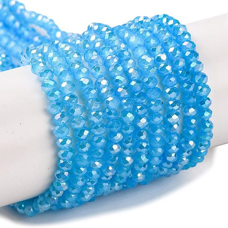 Baking Electroplate Glass Beads Strands DGLA-A039-J4mm-B12-1