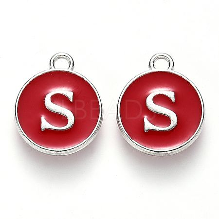 Platinum Plated Alloy Enamel Charms LS-ENAM-S118-03S-P-1