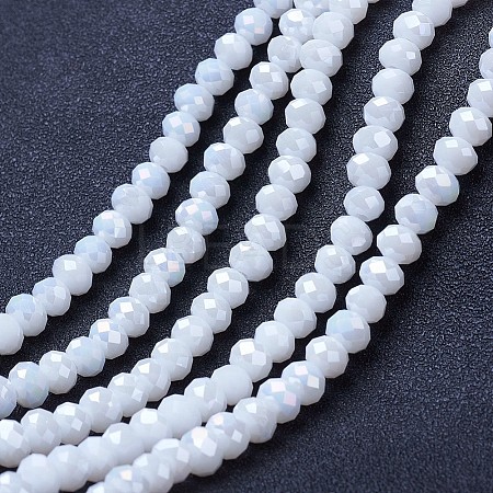 Electroplate Glass Beads Strands EGLA-A044-P6mm-B01-1