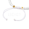 Synthetic Turquoise & Glass Seed Braided Bead Bracelets BJEW-JB11157-02-4