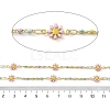 Brass Daisy Flower Link Chains CHC-C003-11G-01-3