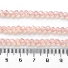 Baking Paint Transparent Glass Beads Strands DGLA-A034-J4MM-D04-4