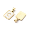 Ion Plating(IP) 304 Stainless Steel Pave Shell Pendants X-STAS-G327-01G-C-2
