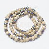 Electroplate Opaque Solid Color Glass Beads Strands EGLA-A034-P4mm-I04-3