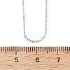 1MM 304 Stainless Steel Cable Chain Necklaces NJEW-T016-15P-5