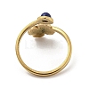 304 Stainless Steel with Natural Lapis Lazuli Ring RJEW-Z031-01E-01-3