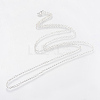 Iron Rolo Chains Necklace Making X-MAK-R015-45cm-S-2