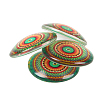 Mosaic Printed Glass Half Round/Dome Cabochons GGLA-N004-14mm-G-4