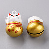 Baking Paint Brass Bell Pendants KKB-S002-010E-2