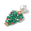 Seed Beads Beaded Charms PALLOY-MZ00364-02-4