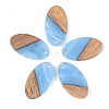 Opaque Resin & Walnut Wood Pendants RESI-S389-041A-C-2