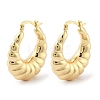 Brass Hoop Earrings EJEW-H301-01G-08-1