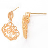 Brass Micro Pave Clear Cubic Zirconia Earring Findings KK-T062-206G-NF-3