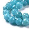 Natural Mashan Jade Round Beads Strands G-D263-8mm-XS28-8