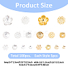 100Pcs 20 Styles Brass Bead Caps KK-YW0004-01-2