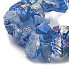 1 Strand Electroplated Natural Quartz Beads Strands G-PA0001-18D-7