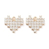 Brass Micro Pave Clear Cubic Zirconia Charms KK-F871-46G-1