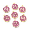 Golden Plated Alloy Enamel Charms ENAM-XCP0001-13M-2