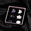 Natural Gemstone Healing Moon & Star & Round Ornaments AJEW-FS0001-12B-9
