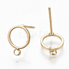 Brass Stud Earring Findings KK-S348-358-2
