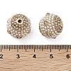 Golden Plated Alloy Rhinestone Beads FIND-E046-12G-3