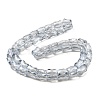 AB Color Plated Transparent Glass Beads Strands EGLA-P051-06A-A03-4